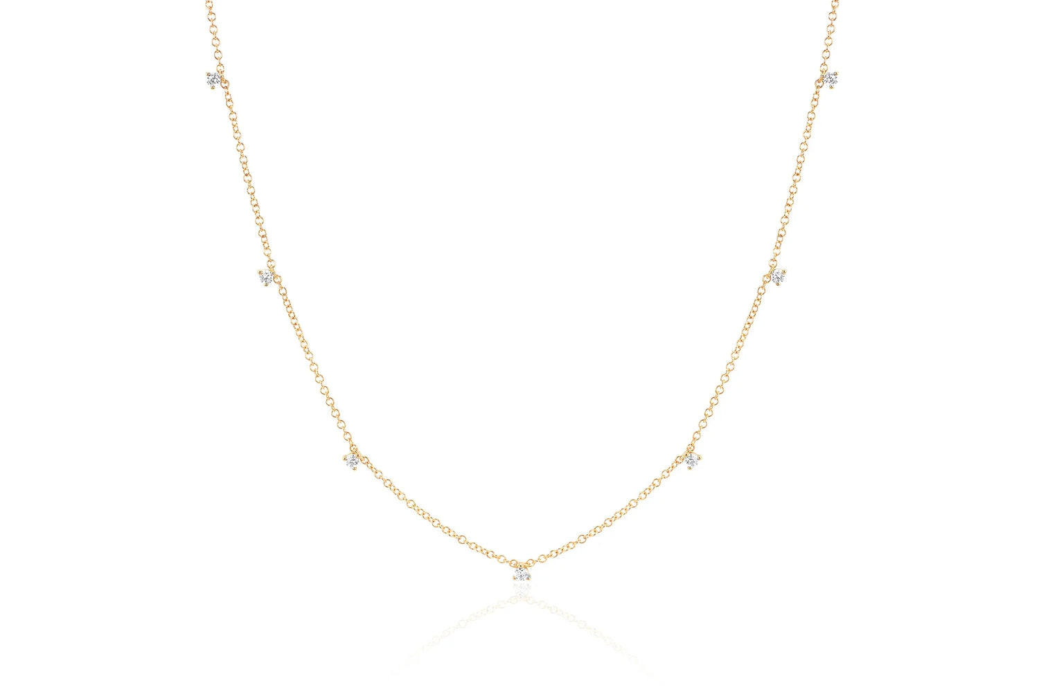 14k 7 Prong Set Necklace