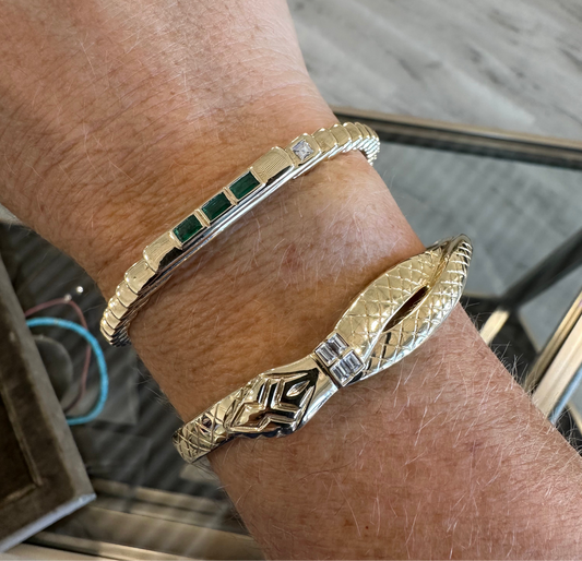 Fluted Emerald Cuff