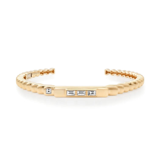 Fluted Diamond Cuff