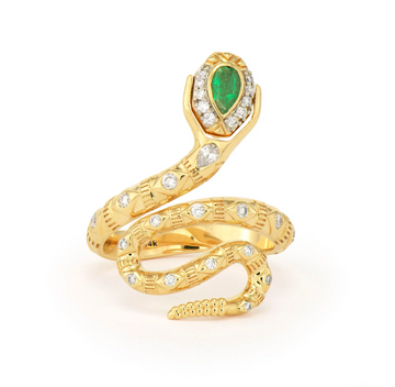 Serpent Coil Wrap Around Flip Ring