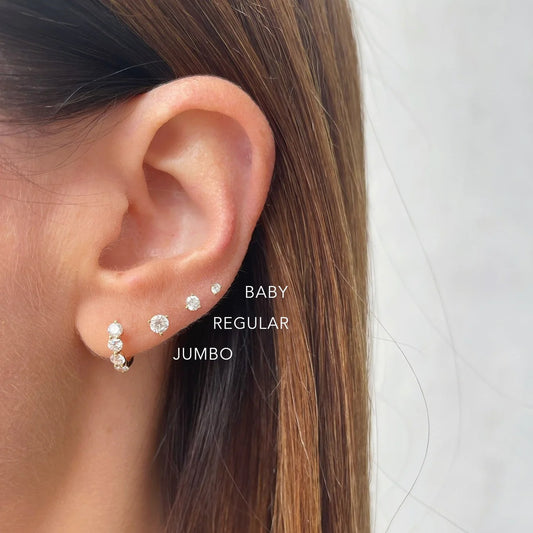 Baby Solitaire Diamond Stud Earring