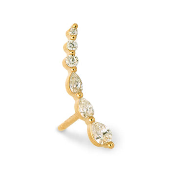 Single Diamond Constellation Crawler Earring