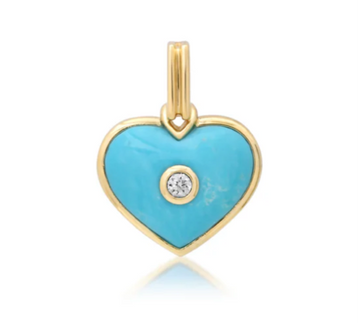Mini Love Pendant in Turquoise