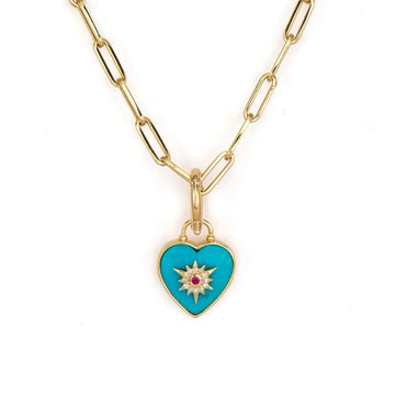 Trust Your Heart Tablet Charm Necklace Pendant