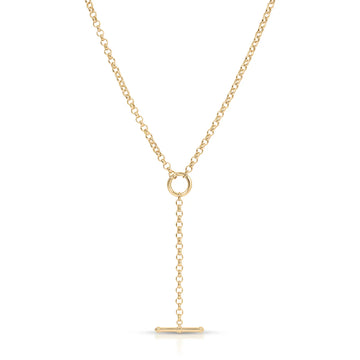 Rolo Chain Enhanced Lariat Chain Necklace