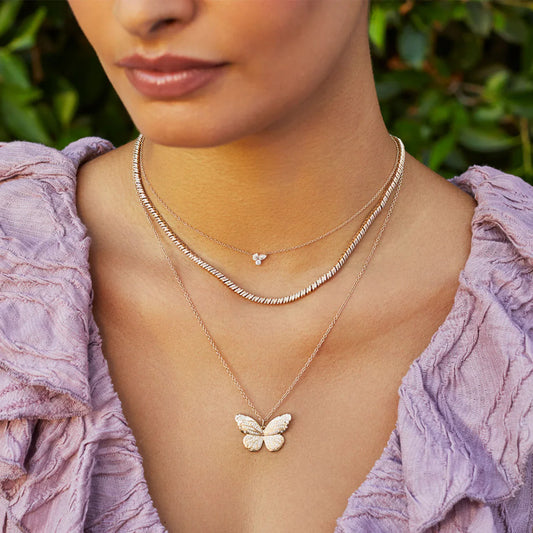 Triple Diamond Necklace