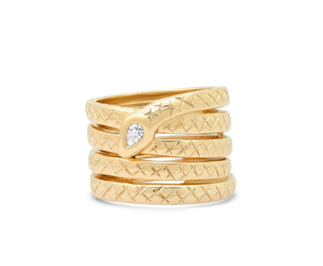 Four Coil Serpent Ring
