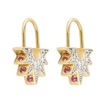 Unlock Love Explosion Hoop Earrings