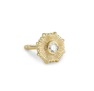 Diamond Flower Stud