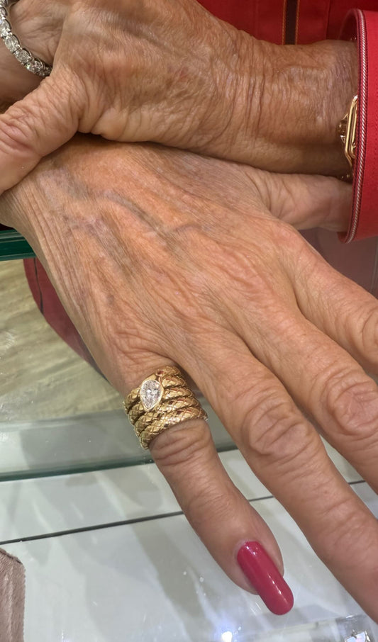 Four Coil Serpent Ring