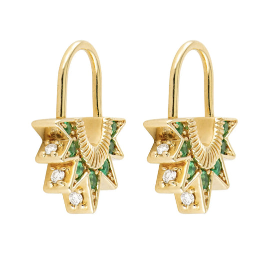 Unlock Love Explosion Hoop Earrings