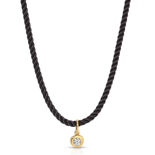 Diamond Pillow Cord Necklace