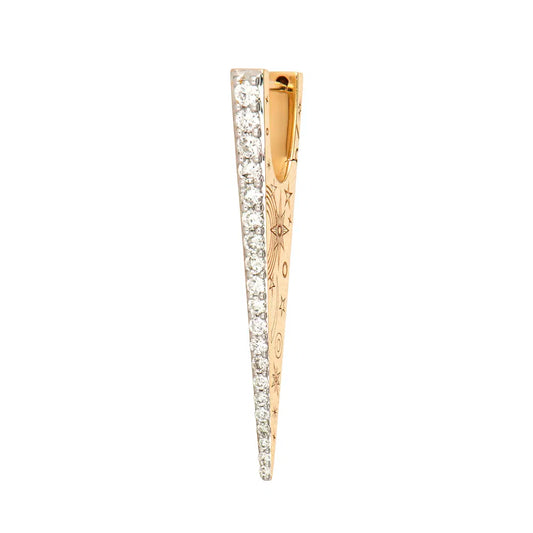 Diamond “V” Hoop Earrings