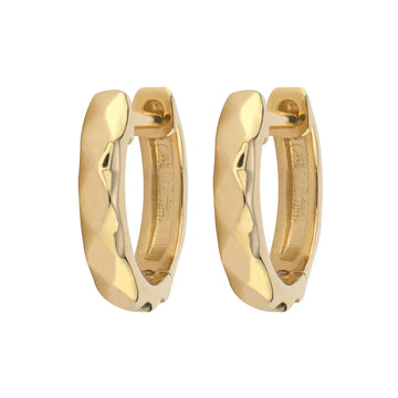 Gold Textured Hoop Earring