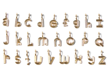 Groovy Diamond Mini Initial Charm Pendant