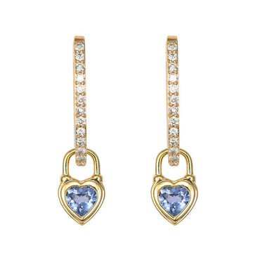 Beating Heart Sapphire Ear Charm