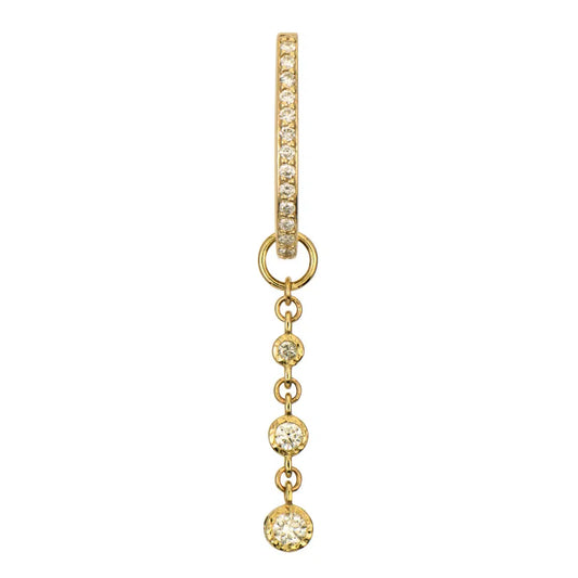 Classic Hammered Bezel Ear Charm