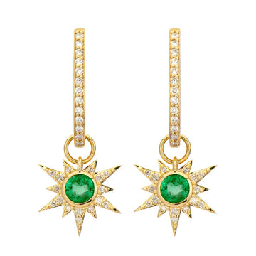 Tiny Love Explosion Emerald Ear Charm