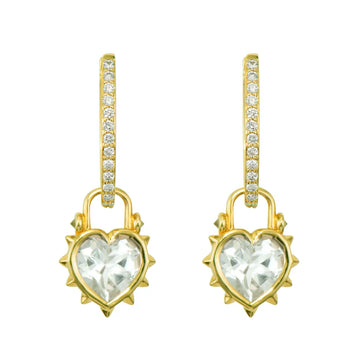 Thorned Jewel Heart Ear Charm