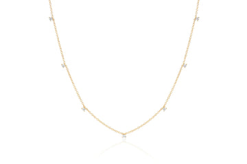 14k 7 Prong Set Necklace