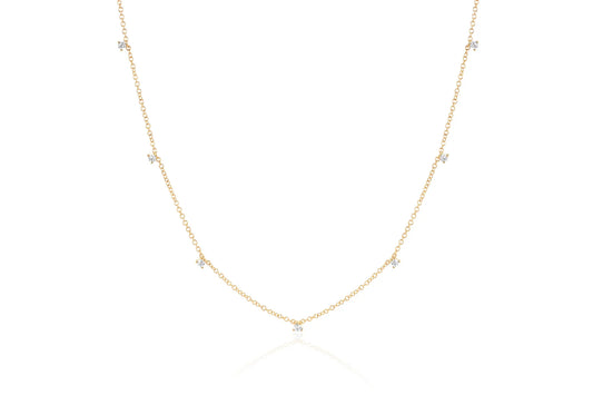 14k 7 Prong Set Necklace