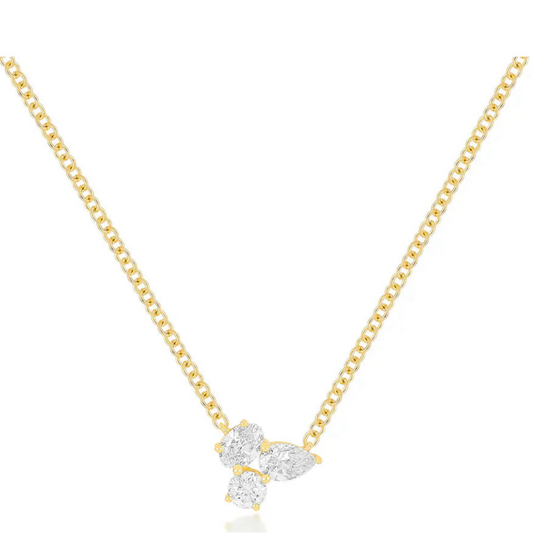 Triple Diamond Necklace