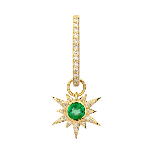 Tiny Love Explosion Emerald Charm