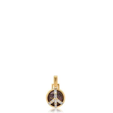 Mini Peace Pendant- Purple Charoite & Diamond