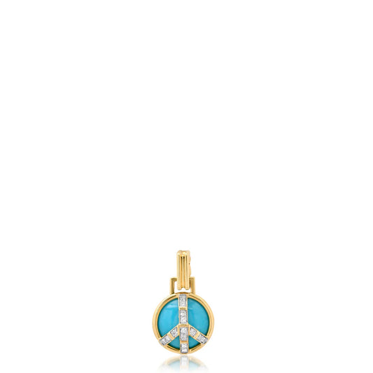 Mini Peace Sign- Turquoise