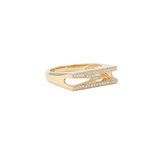 Pavé Initial Ring M