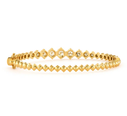 Show Your Love Graduated Bezel Set Diamond Bangle