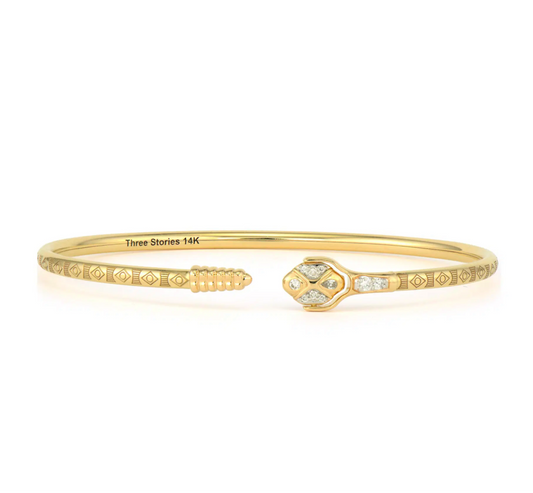 Rattlesnake Flexible Flip Bangle
