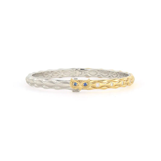 Two-Toned Wise Owl Bangle