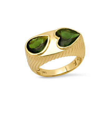 Petite Ripple Ring in Chrome Tourmaline