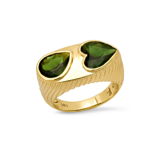 Petite Ripple Ring in Chrome Tourmaline