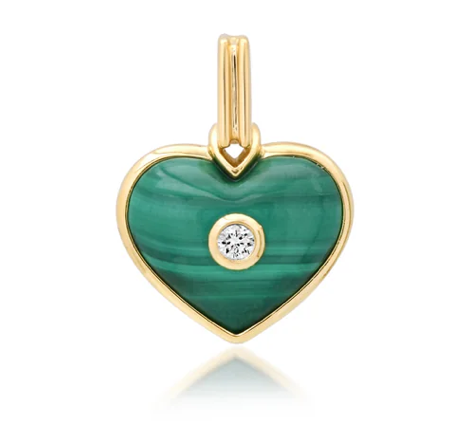 Mini Love Pendant in Malachite