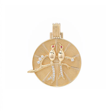Lovebirds Medallion Pendant