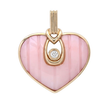 Love Pendant in Pink Opal