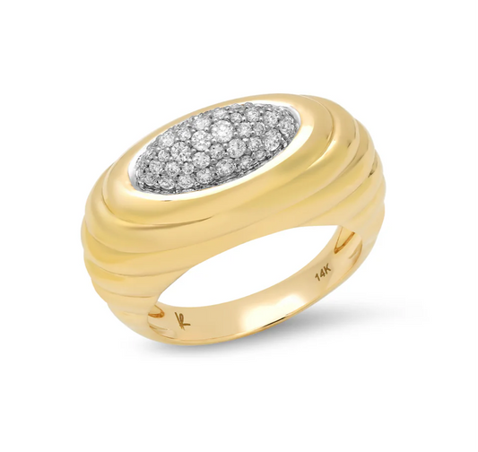 Current Ring in Diamond Pavé