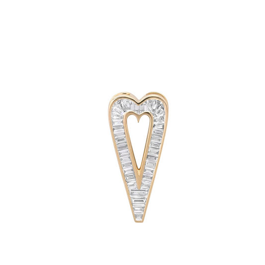 Slide-On Grandsize Diamond Encrusted Heart