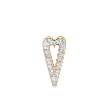 Slide-On Grandsize Diamond Encrusted Heart