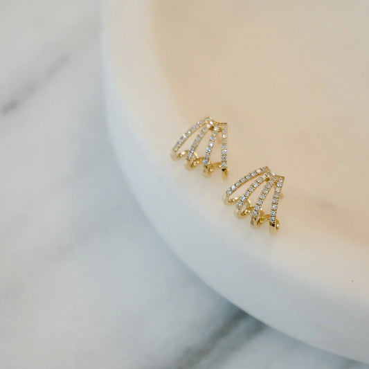 Diamond Multi Huggie Earring