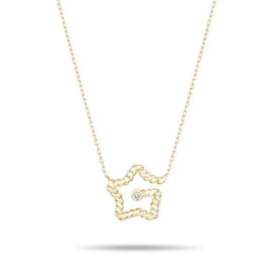 Diamond Lasso Star Necklace
