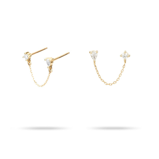 Pear Diamond Chain Posts