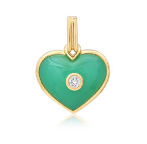 Mini Love Pendant in Chrysoprase