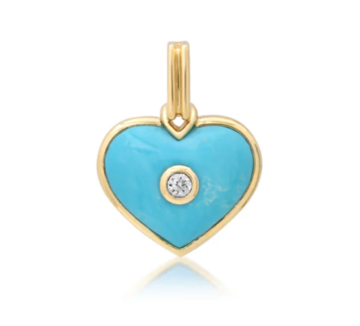 Mini Love Pendant in Turquoise
