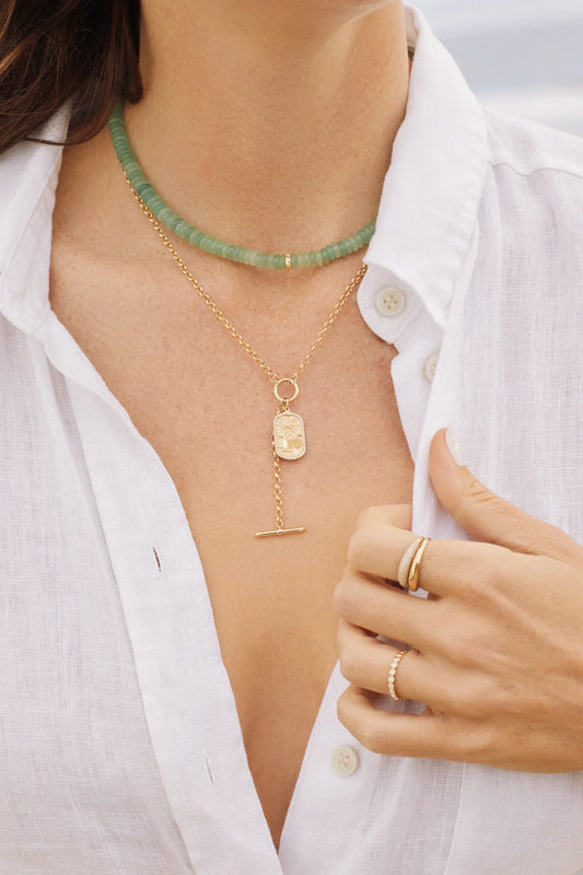 Rolo Chain Enhanced Lariat Chain Necklace