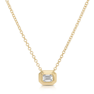 Emerald Cut Diamond Necklace