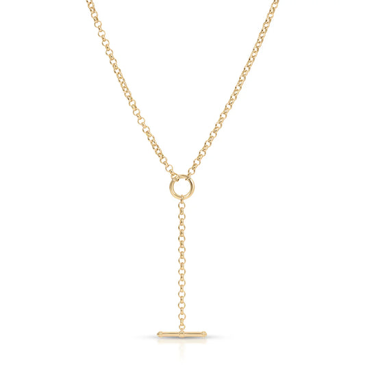 Rolo Chain Enhanced Lariat Chain Necklace