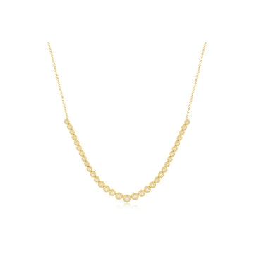 Graduated Diamond Pillow Necklace